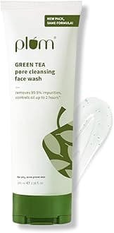 Plum Green Tea Pore Cleansing Face Wash For Oily and Acne Skin Clean Dirt Pollution For Clear Skin 100% Vegan, 100 ml