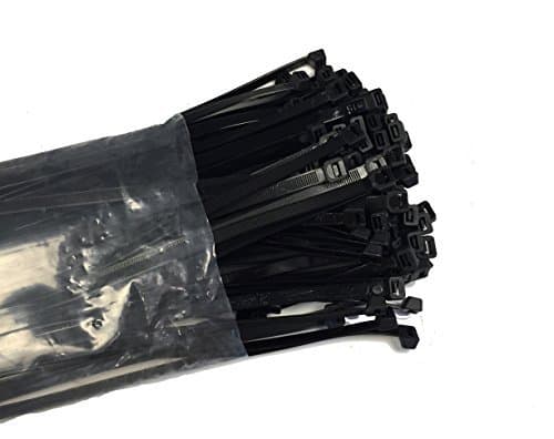 AP Industrial Heavy Duty Extra Strong 120 Pound Nylon Zip Cable Ties (12, Black)