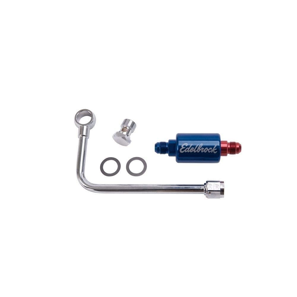 8134 Chrome Fuel Line, Red/Blue
