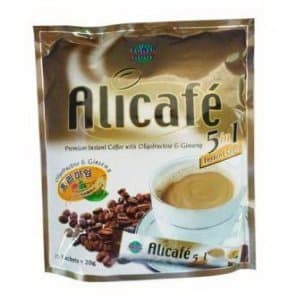 3 Pack Alicafe Premium Instant 5 in 1 Coffee Drink with Oligofructose & Ginseng 300g