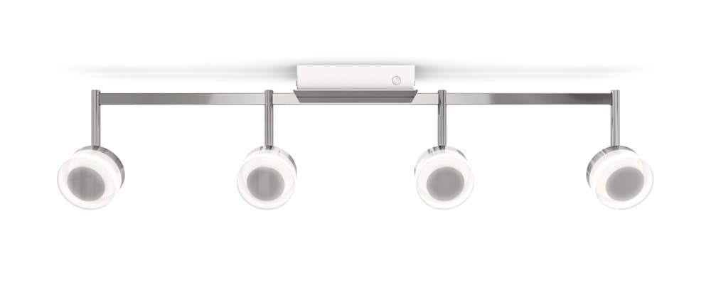 HALO LED Integrated Smart Track-Light Fixture, Adjustable, 4 Lights, Chrome Finish, Works with Alexa