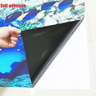 SABORR Waterproof PVC self Adhesive 3D Floor Wallpaper Clear sea Water Starfish Shell Bathroom Kitchen Waterproof Floor Tile Mural Stickers