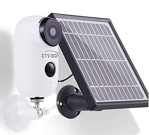Outdoor Solar Battery Powered Security Camera System,YTVISON 1080p HD 2-Way Audio Night Vision with PIR Motion Sensor SD Card Slot and Cloud Service