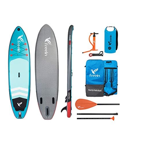 Freein Explorer SUP Inflatable Stand Up Paddle Board ISUP 10'2''/11 ft Long 33" Wide with Sport Camera Mount Package