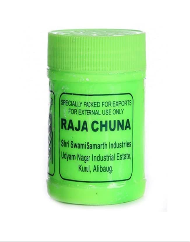Raja Chuna | Shri Swami Samarth | 100 gram | 200 gram | Lime- Calcium Hydroxide | Export Quality | (200 Gram Tin)