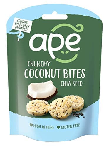 Ape Snacks Crunchy Coconut Bites with Chia Seeds 30g (Pack of 10)