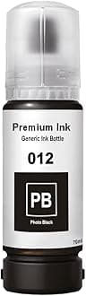 CANOFF 012 Photo Black Ink Compatible Refill Ink for Epson L8180 / L8160 Printer – Compatible Ink Bottle for Epson 011/012 Ink (Photo Black)