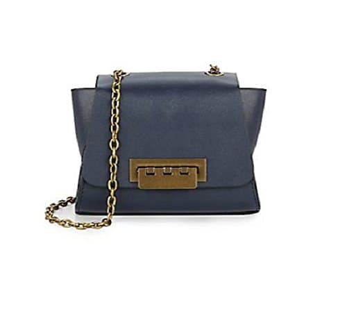 Zac Zac Posen Mini Eartha Leather Shoulder Bag Midnight Blue