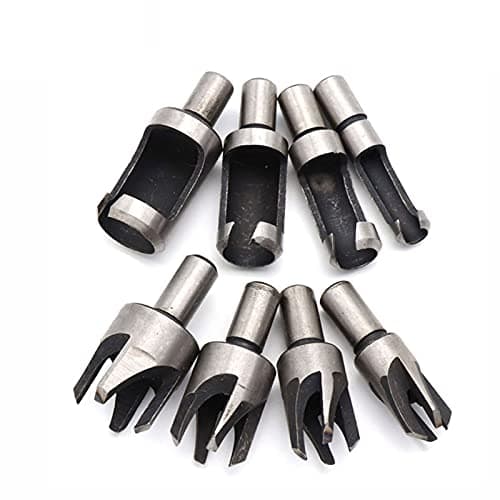 ExcInter 8PCS 6mm/10mm/13mm/16mm Hole Cutter Set Dowel Maker Cutting Tools Wood Plug Cutters for Wood