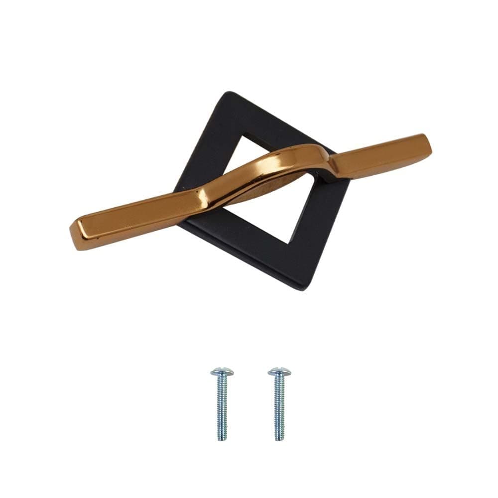 VOLO Rose Gold/Black Drawer Cabinet Knobs/Wardrobe Door Knobs/Cupboard Drawer Pull Handle/Kitchen Drawer Knob (Knob_S-167_Rose Gold, 1 Pcs)