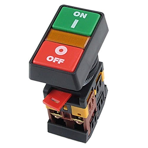 ON OFF START STOP Push Button with Light Indicator Momentary Switch, Red/Green Power