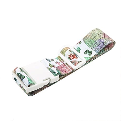 Colorpole Premium Luggage Strap Suitcase Belt Adjustable Lock 68' Inch (Colorful Leaf)