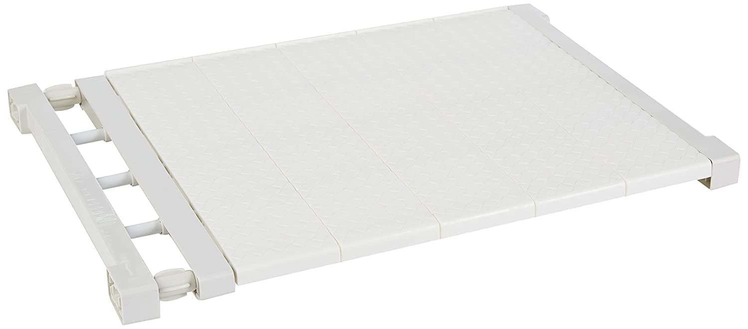 Wardrobe Closet Storage Shelf Cabinet Stretchable Layered Partition Rack Layered Telescopic Baffle Nail-free Shelf(50-80cm)