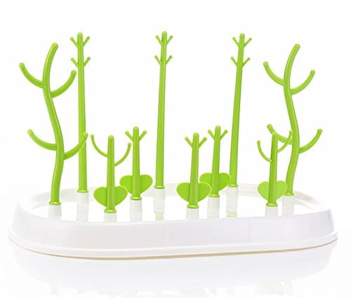 Hhobake Bottle Drying Rack,Baby Drying Rack,Baby Bottle Drying Rack,Baby Child Toddler Cup Nipples and Bottle Accessories Drain Rack (Green Branch)