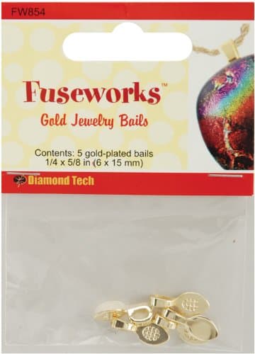 FuseworksSmall Gold Jewelry Bail, 5-Pack