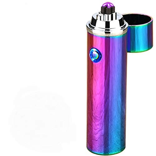 Vizliter Electronic Dual Arc Plasma Lighter Rechargeable Flameless Windproof and Splashproof Rainbow