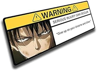 EARLFAMILY 5.1'' for Driving Safety Warning Peeker Cool Anime Car Stickers Cartoon Decal Car Accessories Sun Visor Window Decor
