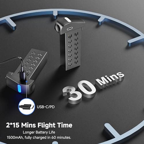 Drones with Camera for Adults 4K Brushless Motor Drone for Kids Beginners, FPV Foldable RC Quadcopter with Propeller Guards, 2 Batteries, 1500mAh, 130° Lens, WiFi, Voice Control, Gesture Photography