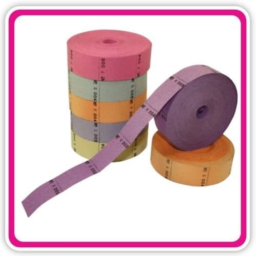 1000 PLAIN Roll Tickets Numbered 1-1000 Door Entry Admission Admittance Events