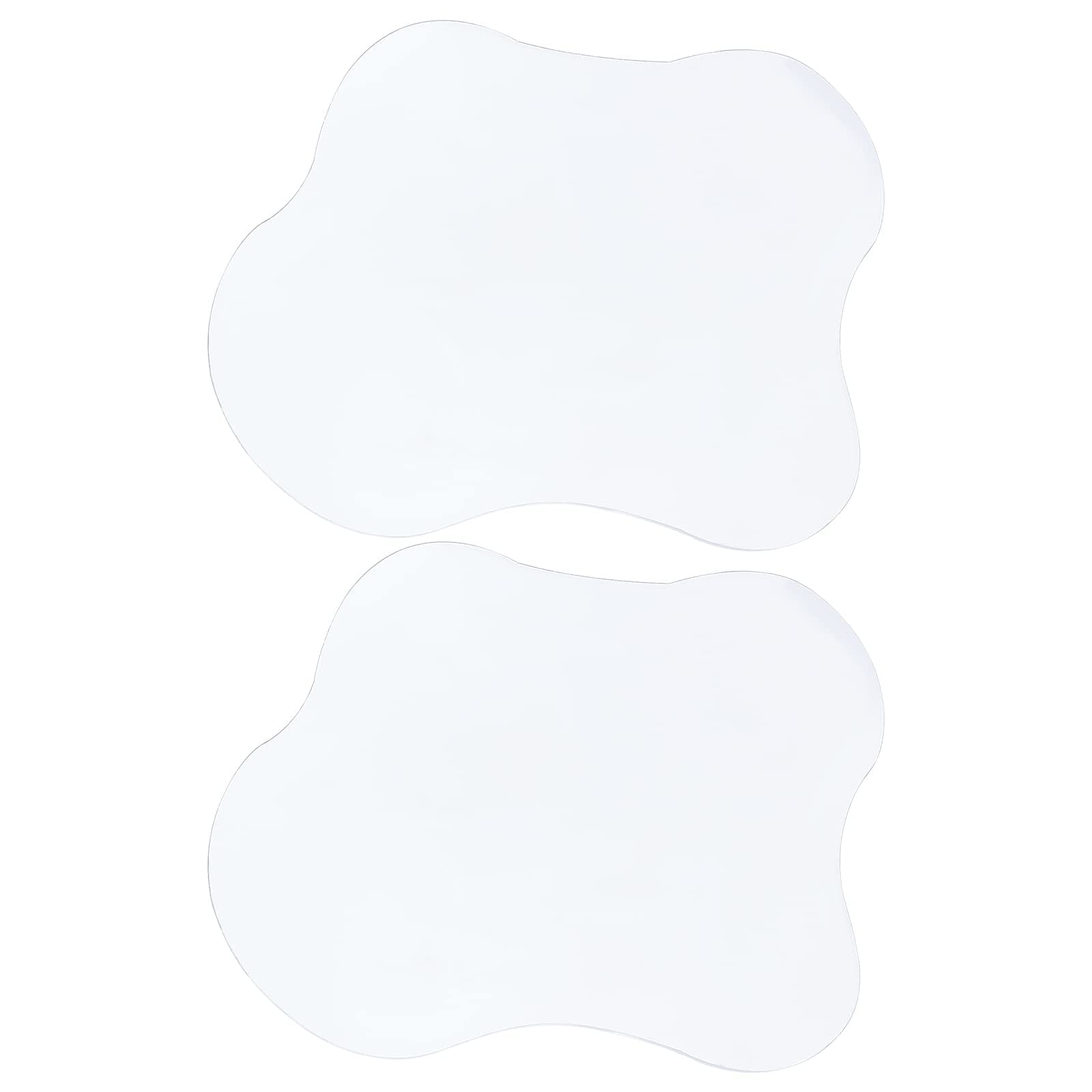 FINGERINSPIRE 2pcs Acrylic Irregular Coaster 5.2 x 6.7inch Clear Cloud Shape Cup Mats Transparent Irregular Coaster Creative Mug Pad Coffee Cup Coaster Table Ornament Photography Decorative Props