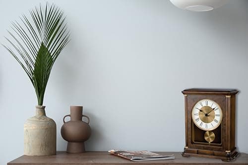 Bulova B1860 Vanderbilt Mantel Clock, Warm Walnut 12.25 x 9 x 4.75