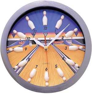 Triple Store Bowling Sports Game Room Wall Clock
