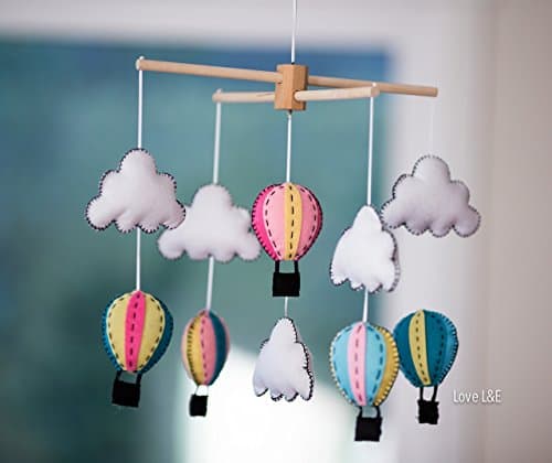 Baby mobile, Nursery mobile - Hot air balloon mobile