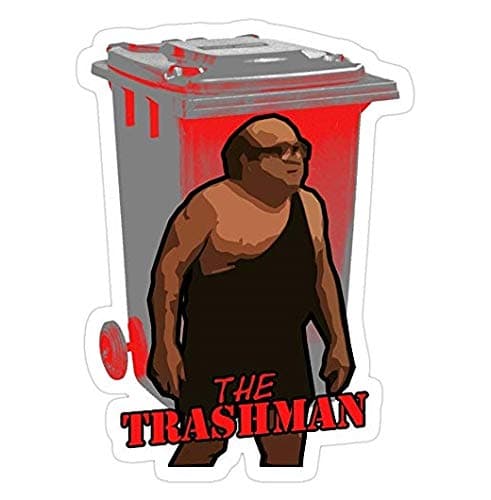 The Trashman, Always Sunny Decal Sticker - Sticker Graphic - Auto, Wall, Laptop, Cell, Truck Sticker for Windows, Cars, Trucks