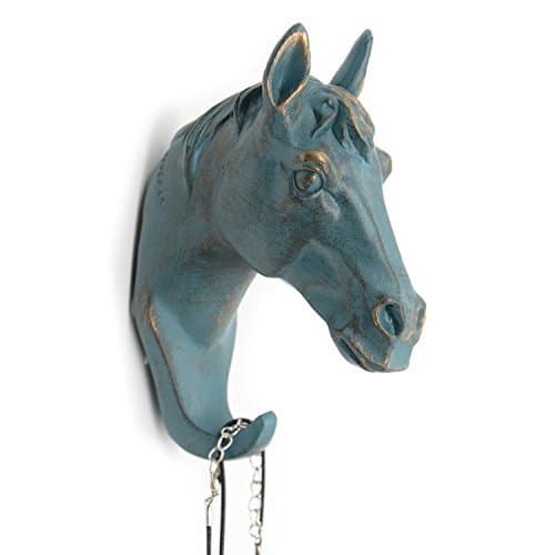 Herngee Bronze Horse Single Wall Hook/Hanger, Animal Hooks Heavy Duty, Rustic, Recycled, Decorative Gift