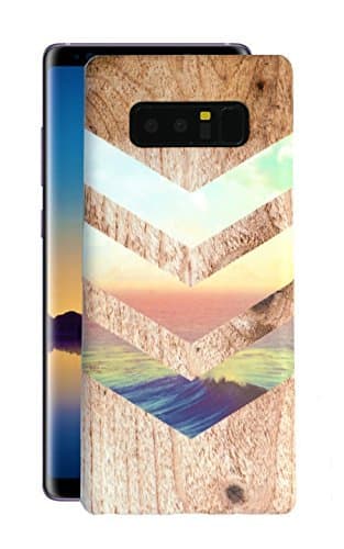Samsung Galaxy Note 8 Phone Case - Case Escape - Nature Inspired - Wood Design - Impact Resistant - Matte Shell - Phone Case (California Skies)