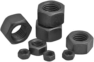 Rely®⇒VP INDUSTRIES (Pcs-25) M8x7 mm High Tensile Black Hex Nuts | Heavy-Duty Hexagonal Fasteners for Machinery, Automotive & DIY Projects