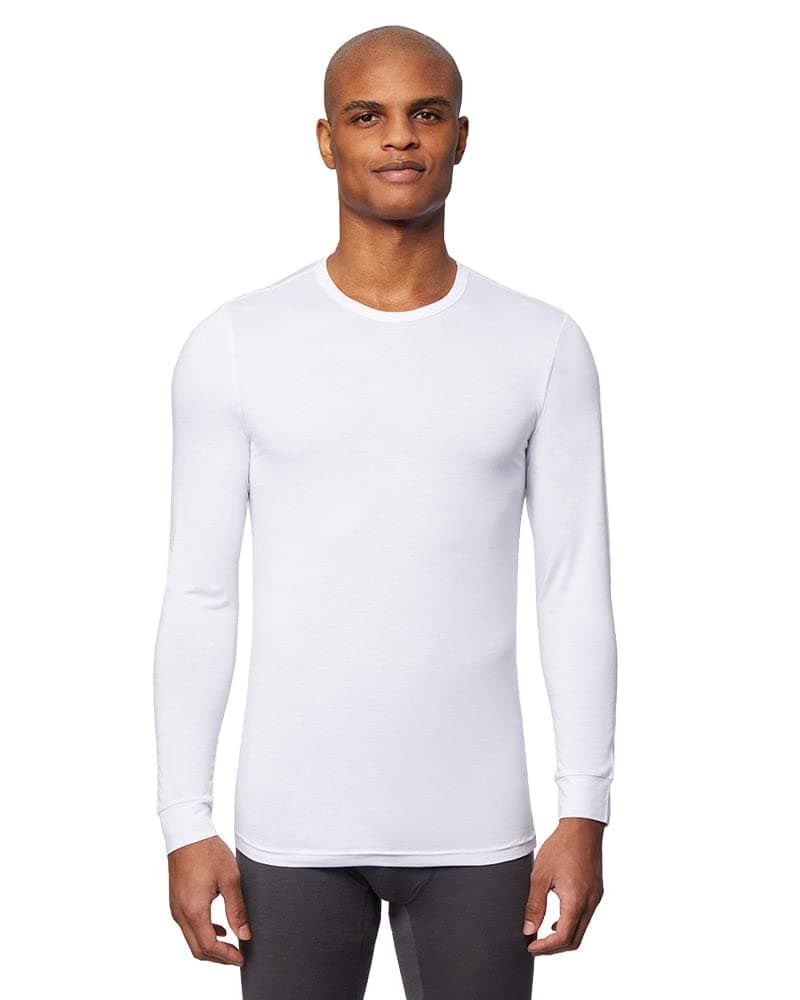 Men's Lightweight Baselayer Crew Top | Long Sleeve | Form Fitting | 4-Way Stretch | Thermal