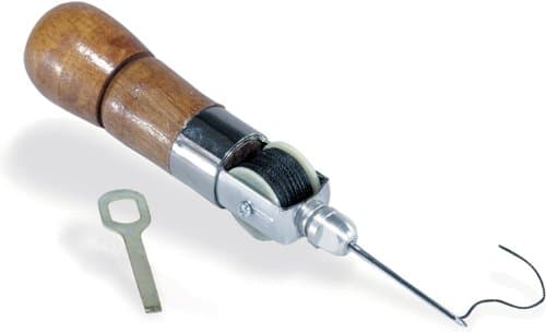 Lock Stitch Sewing Awl Product Description: Lock Stitch Sewing Awl. Use This Sewing Awl To Effortlessly Repair Saddles, Tents, Tarps, Backpacks, Luggage, Leather Gloves, Footwear And Much More. This Package Features Awl, Black Thread, One Nee