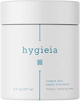 Hygieia + Crepey Skin Full Body Moisturizing & Firming Cream – Tighten & Smooth Crepey Skin - Anti-Aging Moisturizer with Hyaluronic Acid, AHAs & Natural Oils to Rejuvenate, Soften & Hydrate, 8oz