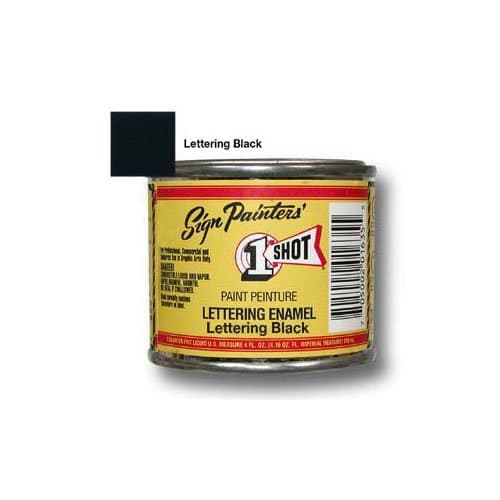 1 Shot Pinstriping Paint Black One Shot 1/2 Pt