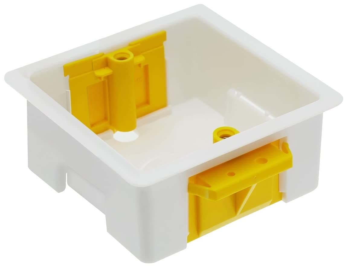 Single Dry Lining Back Box/Pattress Box 35mm 1 Gang, White, Premium Quality Strong Box