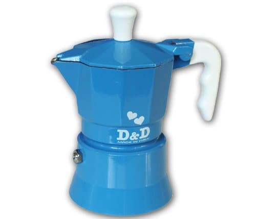 D D& Espresso Coffee Maker, 3 Cup, Blue