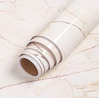 GK Trading Starlite Enterprises Cream Self Adhesive Wallpaper for Almirah, Door, Cupboard, Fridge, Wall, Tabletop, Floor & Etc Interior & Renovation Project (2 x 20 Feet)