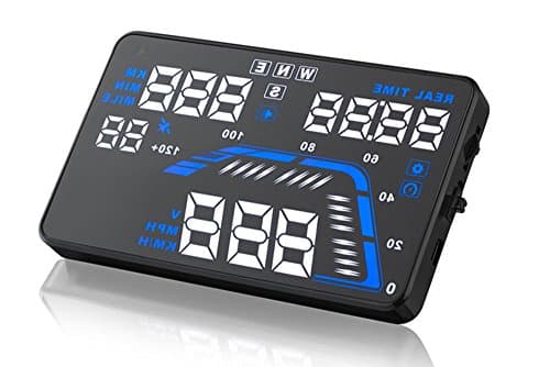 VJOYCAR Q7 Head Up Display GPS Hud 5.5" Big Screen Universal Auto Vehicle HUD Speed Odometer Head Up Digital Display For Car With Speedometer Overspeed Alert Avoid Sunshine