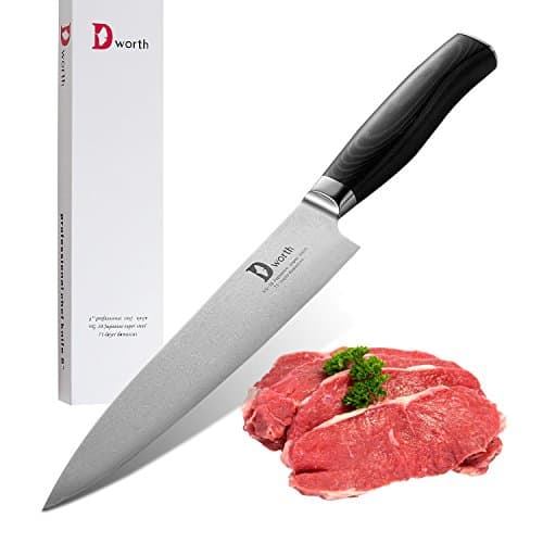 Dworth Chef's Knife - VG10 71 Layer Hammered Finish- 8-Inch Chef knife with Gift Box