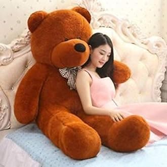 Vaishno Teddy Bear for Soft Toys Skin Friendly Ultra Soft Teddy Bear for Girlfriends Friend All Ocation (4 Feet) (Brown) Valentine Day