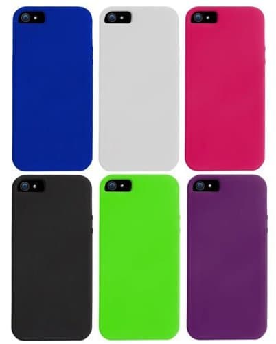 GadgetinBox™ - New Apple iPhone 5S Pack of 6 Soft Silicone Skin Cases