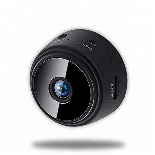 Mini Magnet Camera with Audio and Video Live Feed WiFi with Cell Phone App Wireless Recording 1080P HD Cam Wireless with Night Vision and Motion Detection Built-in Battery (Black)