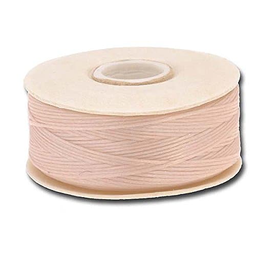 Baby Pink Nymo Nylon Coated Cotton Beading Thread Size D 0.3mm 59m