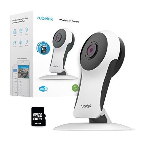 WiFi Home Security Camera HD-Wireless Security IP Camera with Motion Detection-Night Vision System-Pet Camera-Nanny Cam-Indoor House Camera Video Surveillance Kit with 32 Gb Micro SD Card