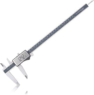 Clockwise Tools IP54 Grade Digital Caliper, DCLR-1205 0-12" /300mm, Inch/Metric/Fractions Conversion, Stainless Steel, Large LCD Screen