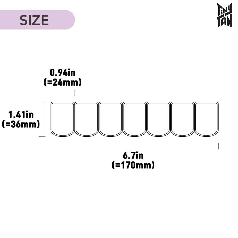 BTS Merchandise Official Licensed Kpop Merch - TinyTAN Character Daily Portable Detachable Pill Organizer Dispenser Vitamin Case Medicine Box (TinyMART)