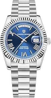 Pagani Design 1752 DD36 Watches for Men Automatic, Luxury Men's Calendar Watch, Sapphire Glass, Calibre ST16, Self-Winding Movement, Stainless Steel Watch, 100 Metres Water Resistant.