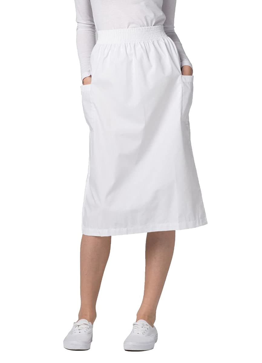 Adar Universal Scrub Skirts for Women - A-Line Cargo Pocket Scrub Skirt