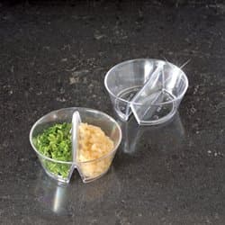 PETITE, ROUND WITH DEVIDER IN HALF, OCEAN BLUE, PLASTIC DUPLEX CONTAINER PLATE 10/20